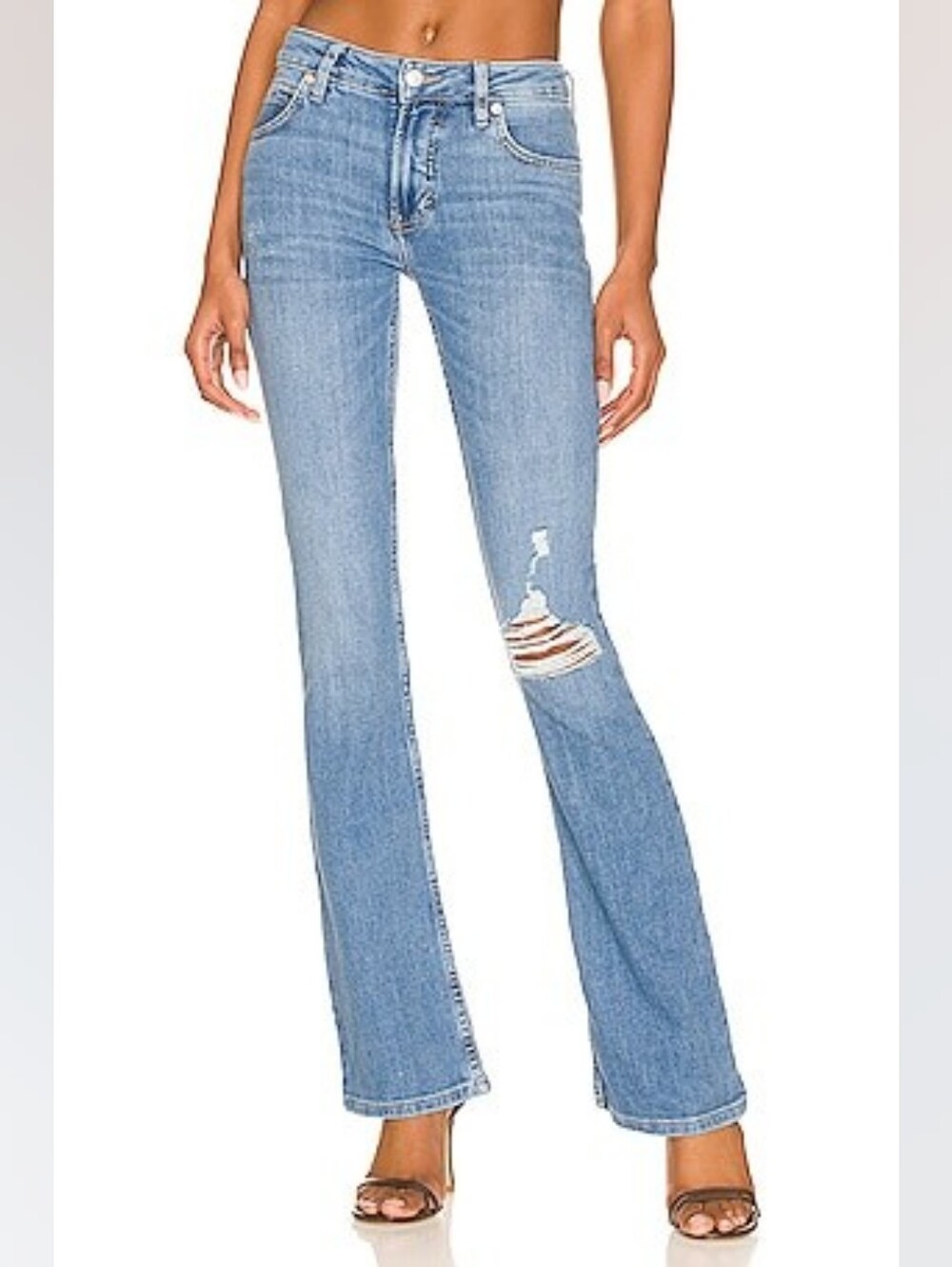 Free People Vintage Indigo Carmen Flare Denim Jeans - Picture 3 of 8